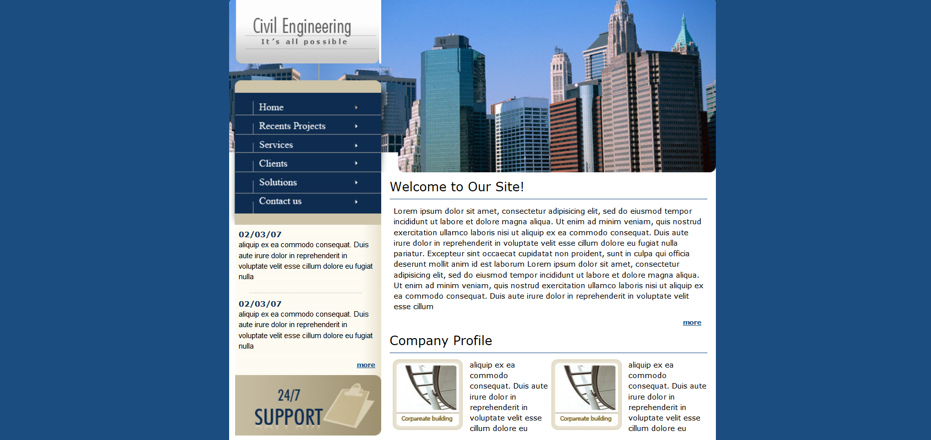 Шаблон сайта Архитектура №209