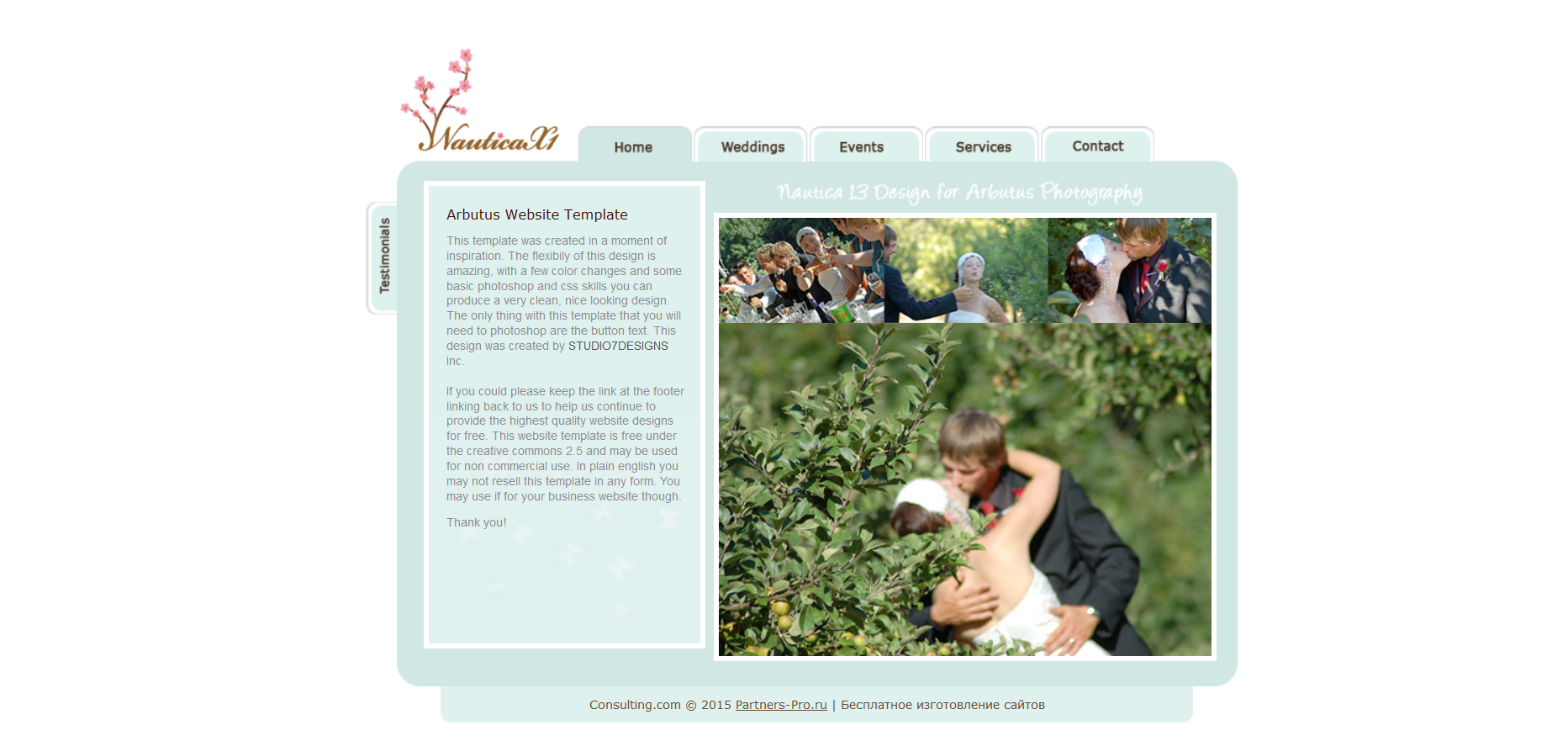 Шаблон сайта Семья №199