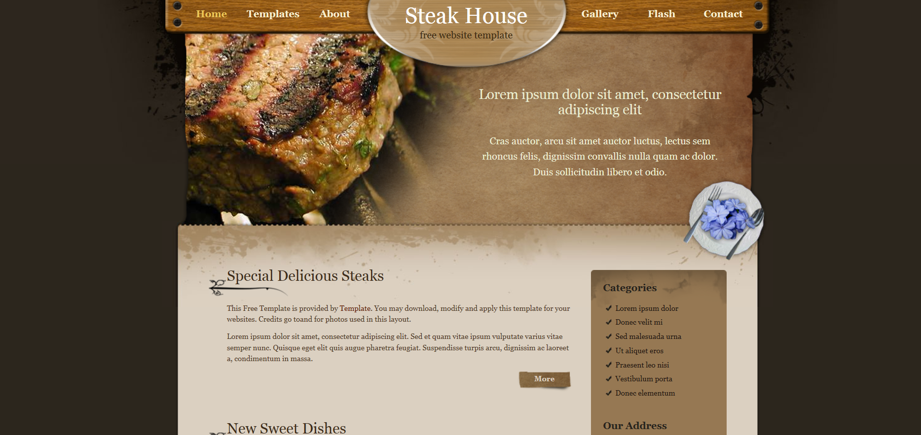 Шаблон сайта Кухня №451